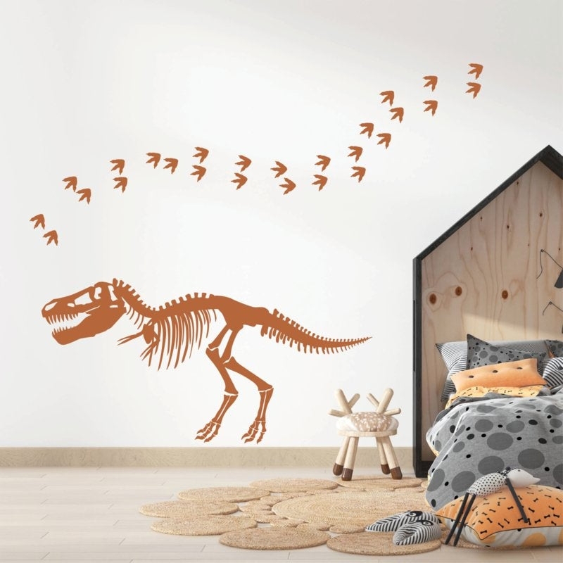 Muursticker dinosaurus skelet kinderkamer