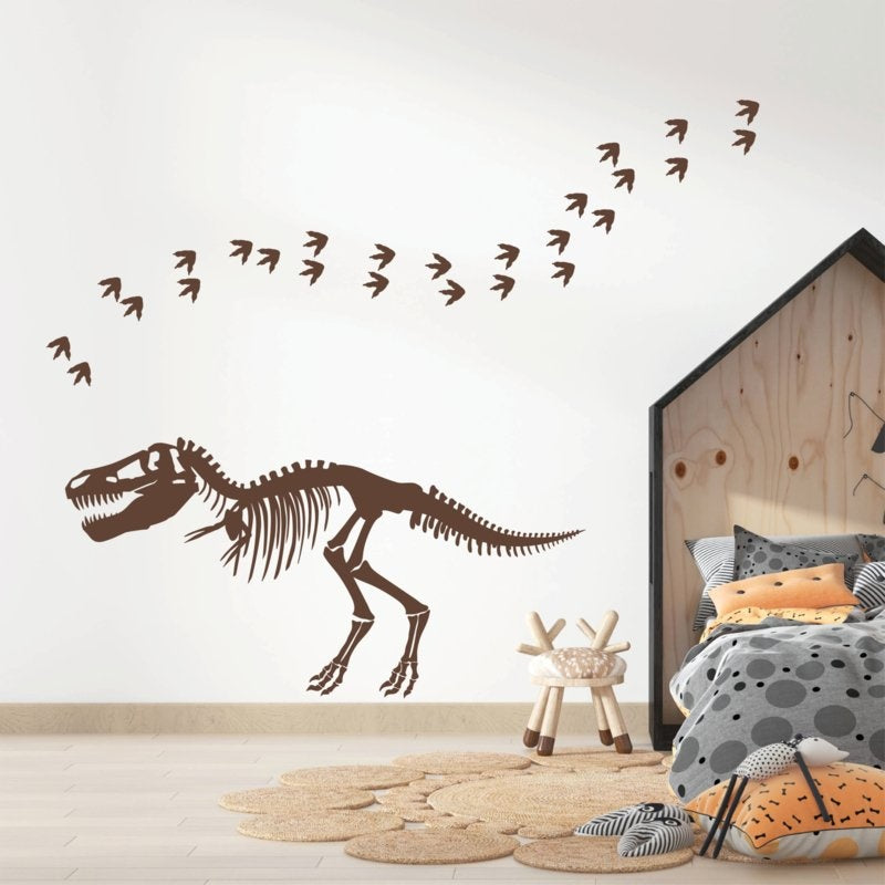 Muursticker dinosaurus skelet kinderkamer