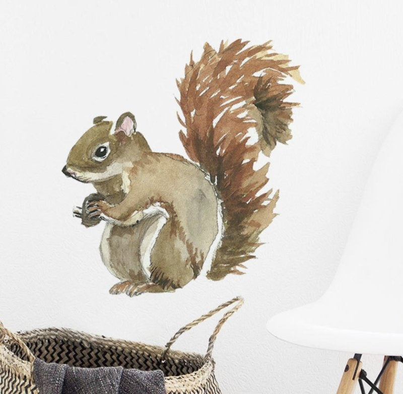 Muursticker eekhoorn kinderkamer