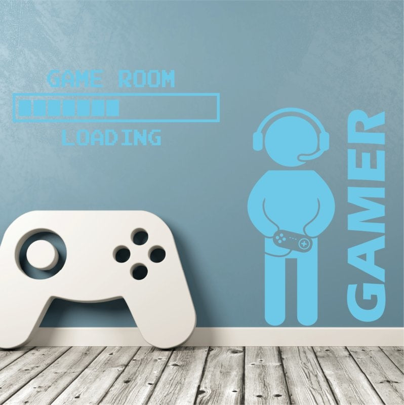 Muursticker gamer + game room loading combo deal