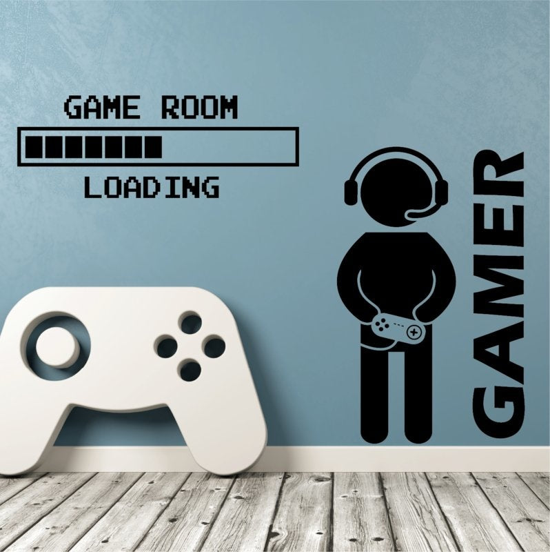 Muursticker gamer + game room loading combo deal