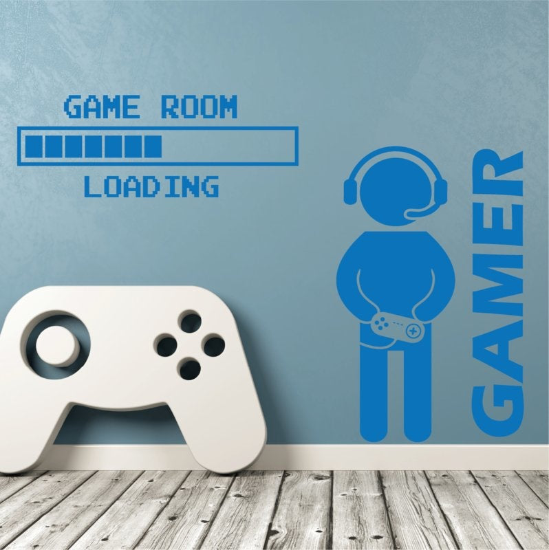 Muursticker gamer + game room loading combo deal
