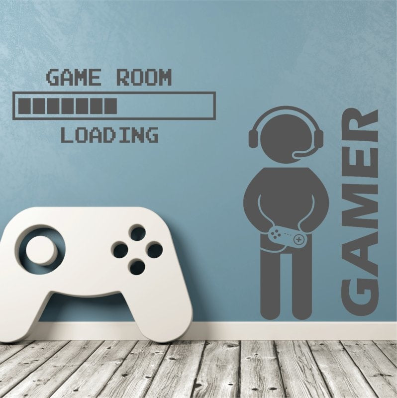 Muursticker gamer + game room loading combo deal