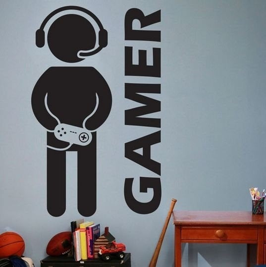 Muursticker gamer jongenskamer kinderkamer