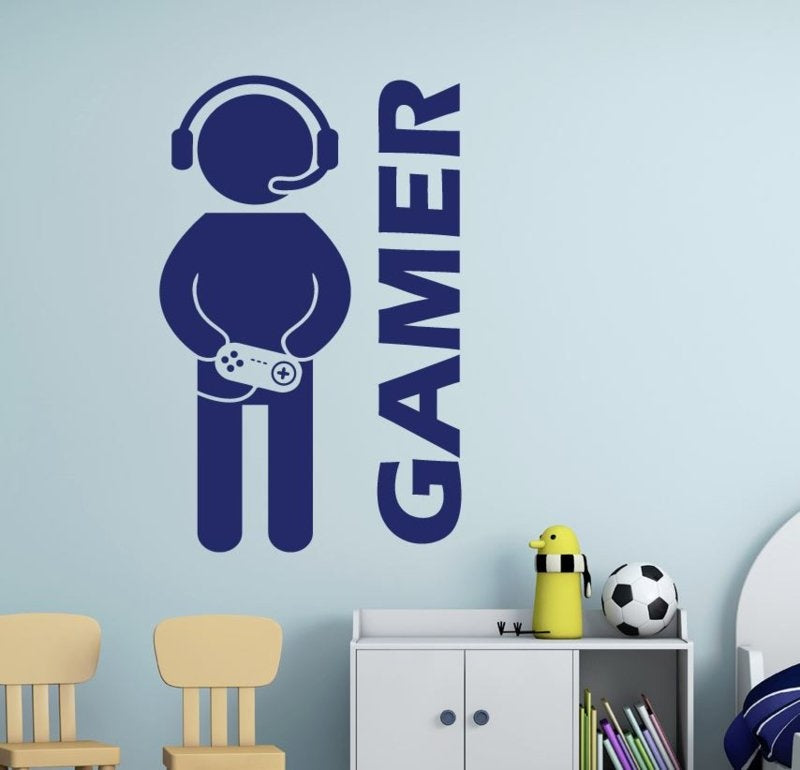 Muursticker gamer jongenskamer kinderkamer