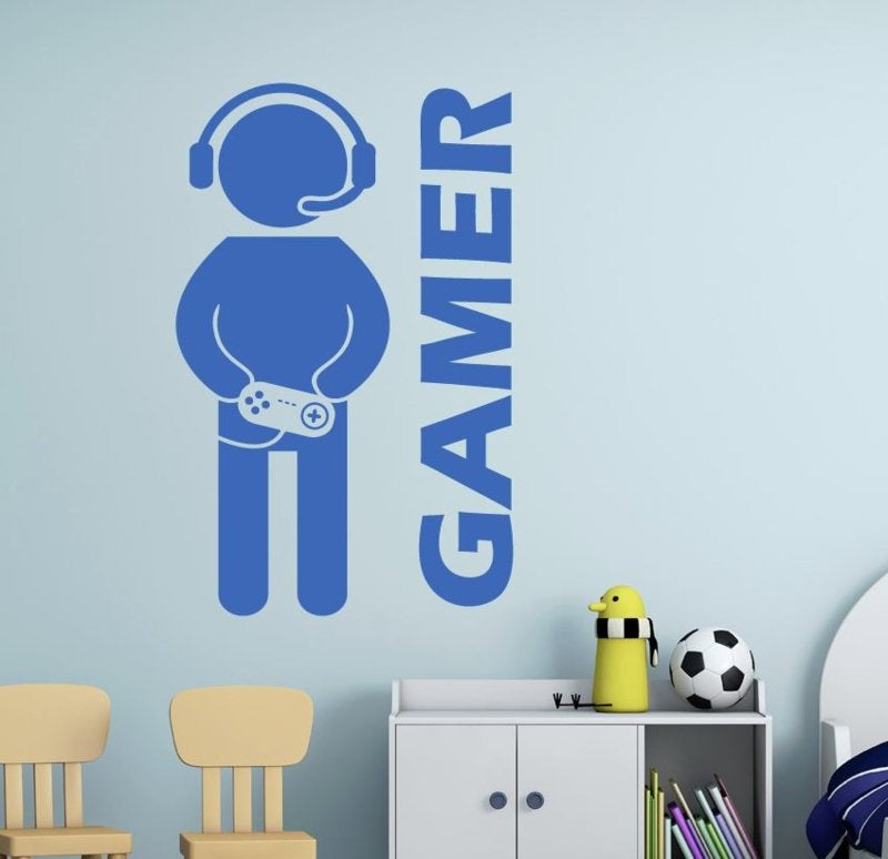 Muursticker gamer jongenskamer kinderkamer