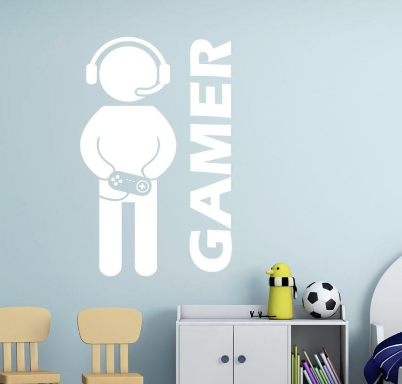 Muursticker gamer jongenskamer kinderkamer