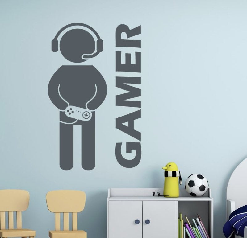 Muursticker gamer jongenskamer kinderkamer