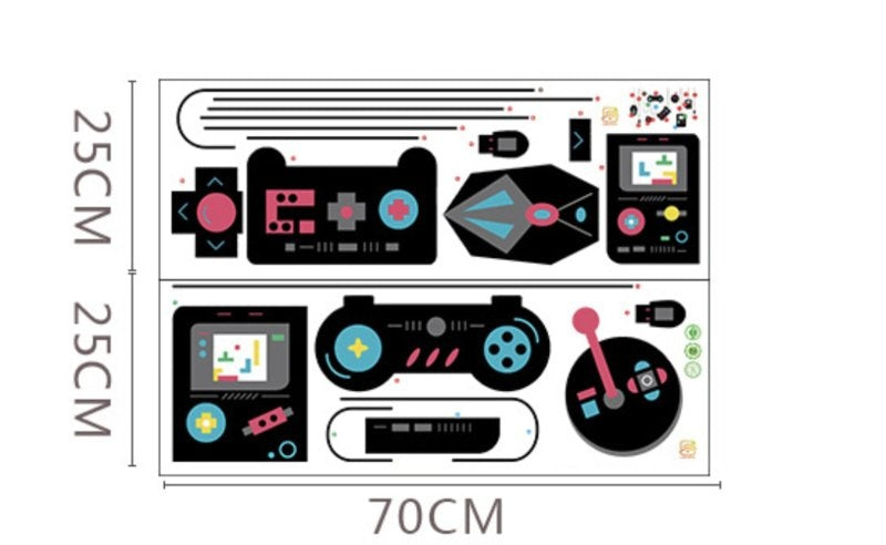 Muursticker gamer joystick / controller jongenskamer