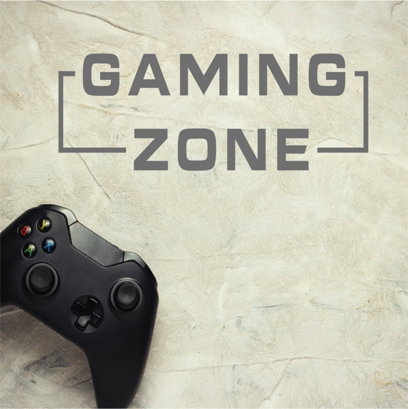Muursticker gaming zone met kader kinderkamer jongen