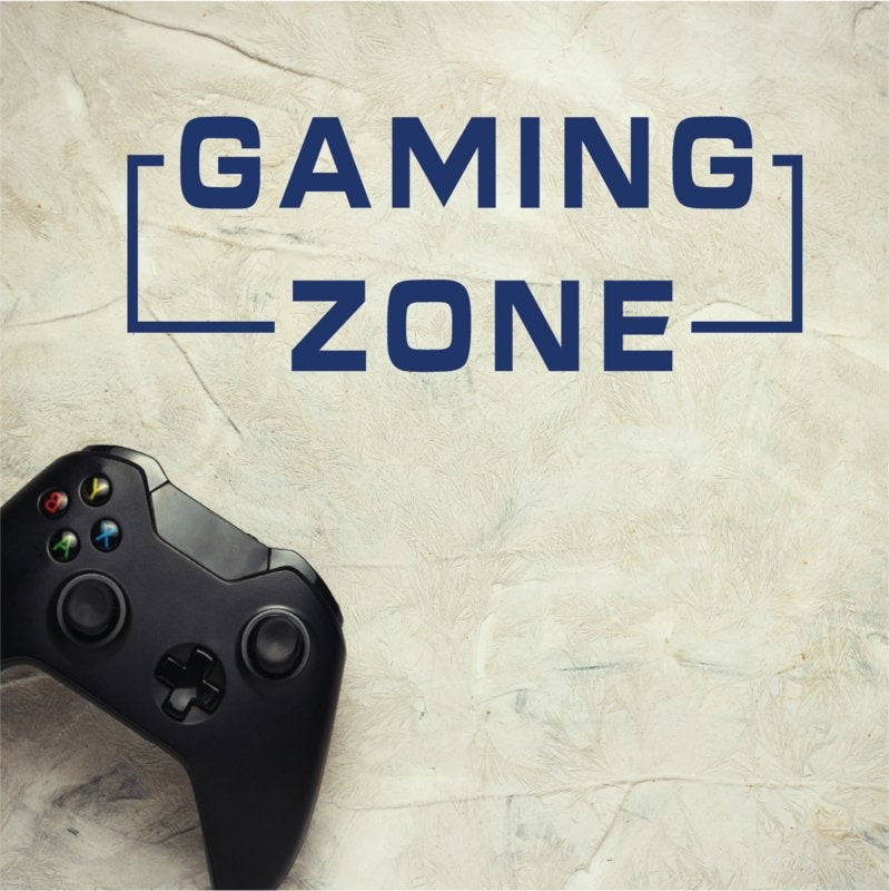 Muursticker gaming zone met kader kinderkamer jongen