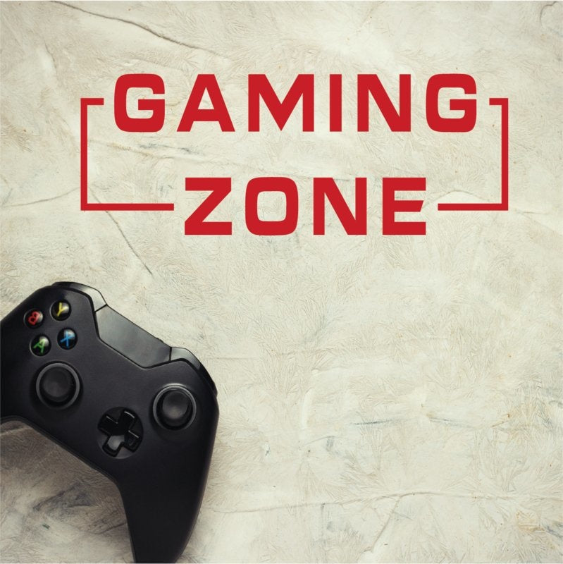 Muursticker gaming zone met kader kinderkamer jongen