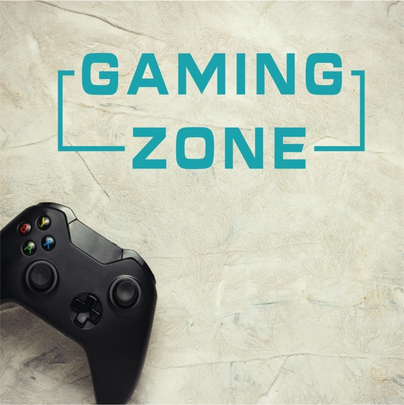 Muursticker gaming zone met kader kinderkamer jongen