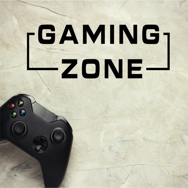 Muursticker gaming zone met kader kinderkamer jongen