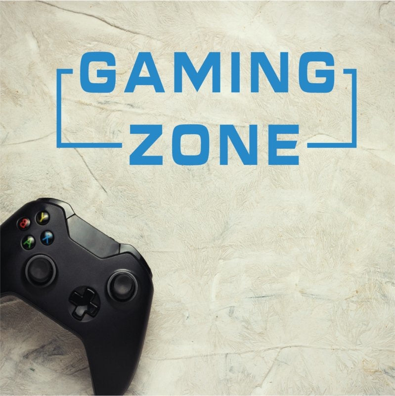 Muursticker gaming zone met kader kinderkamer jongen