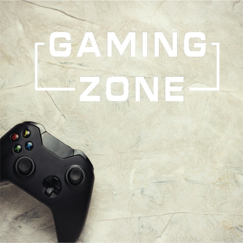 Muursticker gaming zone met kader kinderkamer jongen