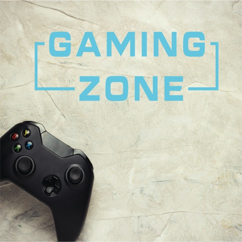 Muursticker gaming zone met kader kinderkamer jongen