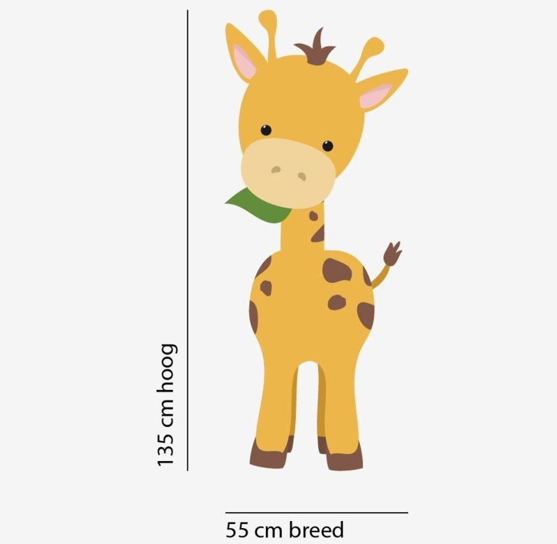 Muursticker giraffe XL babykamer
