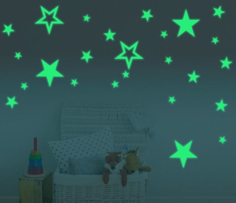 Muursticker glow in the dark sterren muursticker kinderkamer