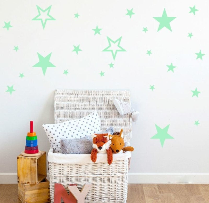 Muursticker glow in the dark sterren muursticker kinderkamer
