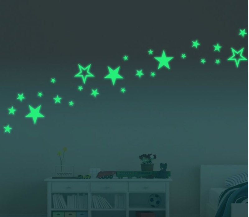 Muursticker glow in the dark sterren muursticker kinderkamer