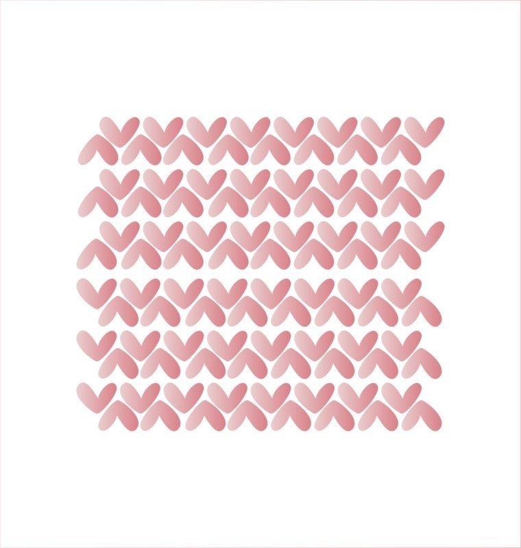 Muursticker hartjes 3x2cm 96 stuks kinderkamer