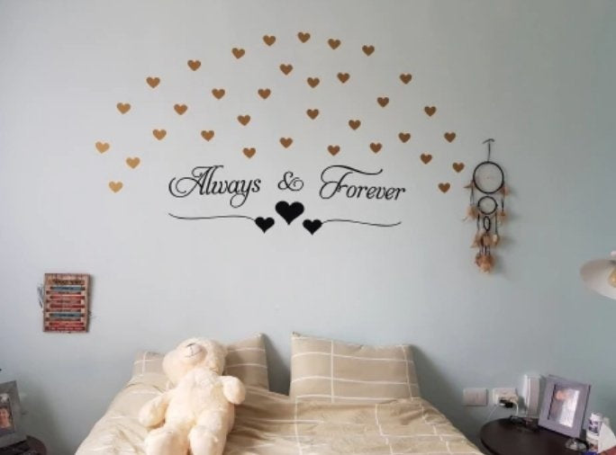 Muursticker hartjes babykamer / kinderkamer
