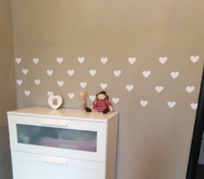 Muursticker hartjes babykamer / kinderkamer