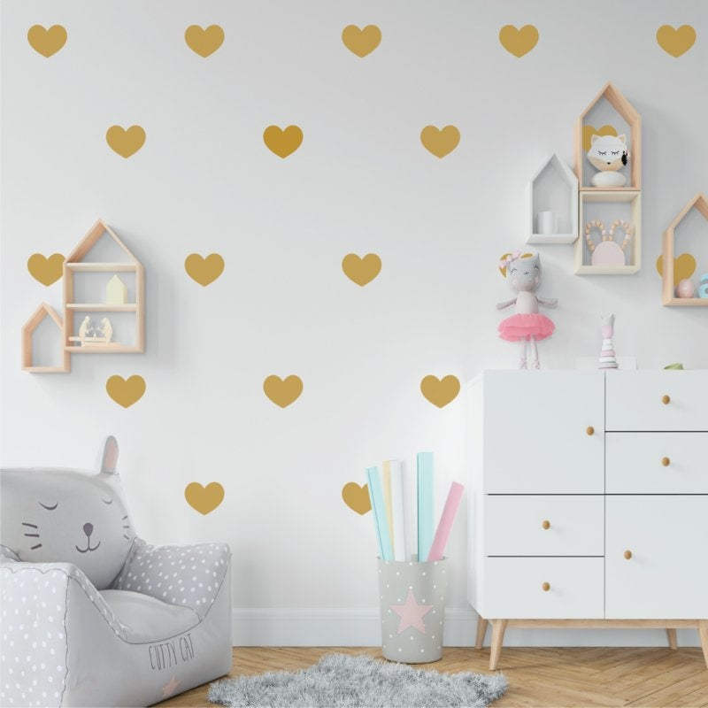 Muurstickers hartjes kinderkamer / babykamer