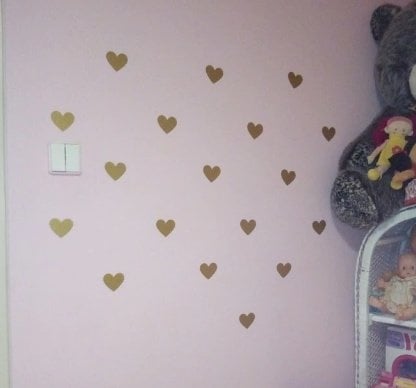 Muursticker hartjes kinderkamer / babykamer