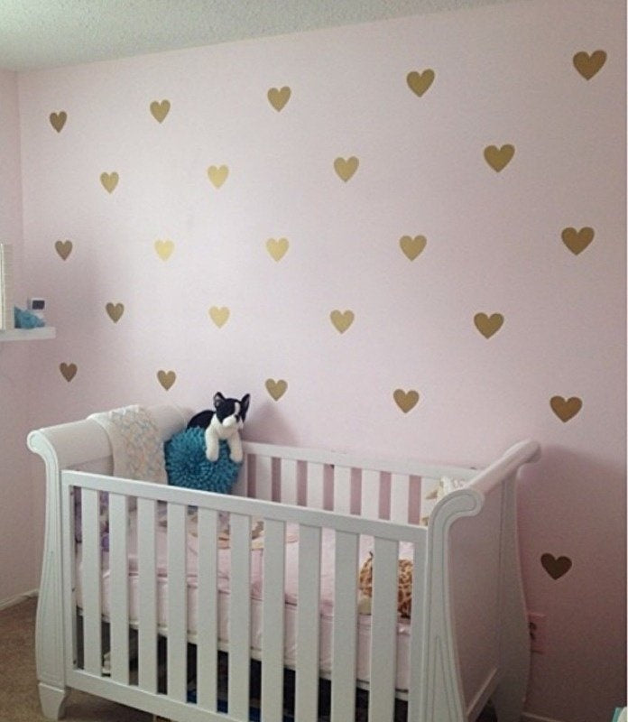 Muursticker hartjes kinderkamer / babykamer