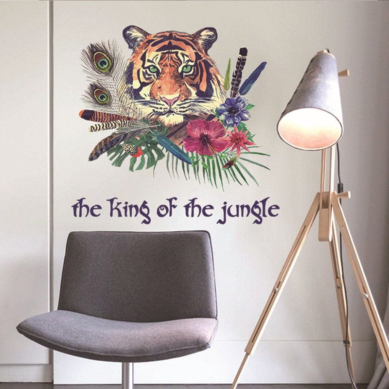 Muursticker jungle tijger