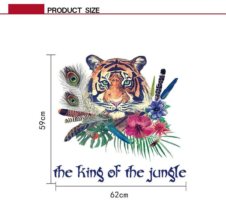 Muursticker jungle tijger