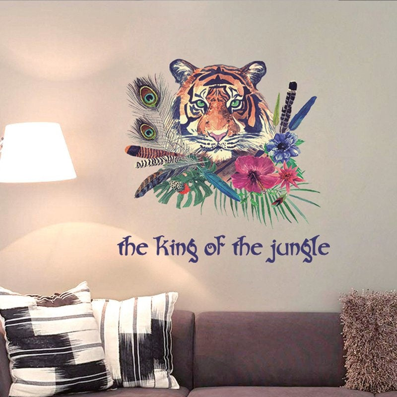 Muursticker jungle tijger