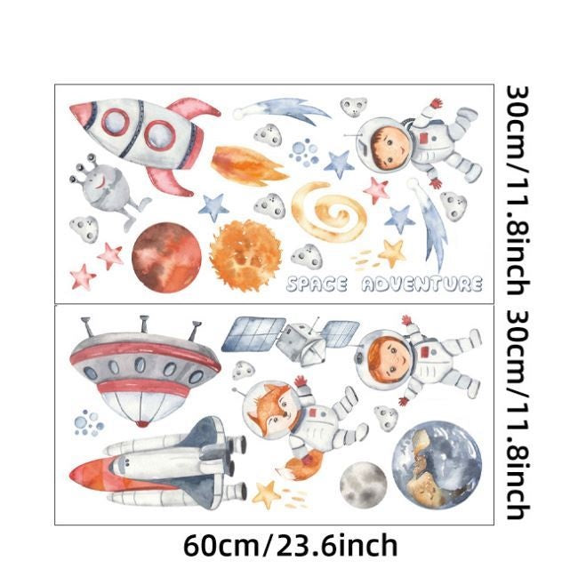 Muursticker ruimte kinderkamer wanddecoratie
