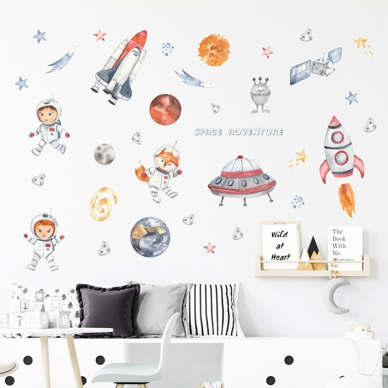 Muursticker ruimte kinderkamer wanddecoratie