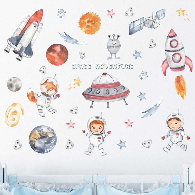Muursticker ruimte kinderkamer wanddecoratie