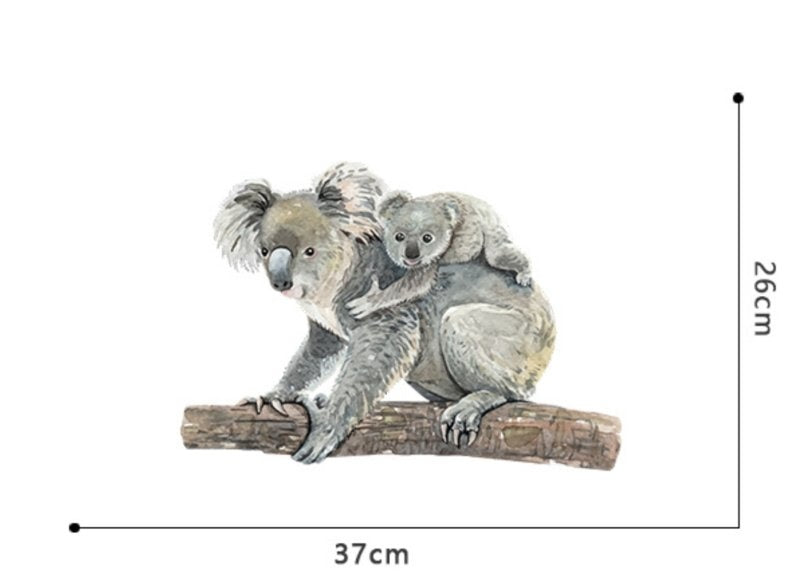 Muursticker koala beer op tak kinderkamer