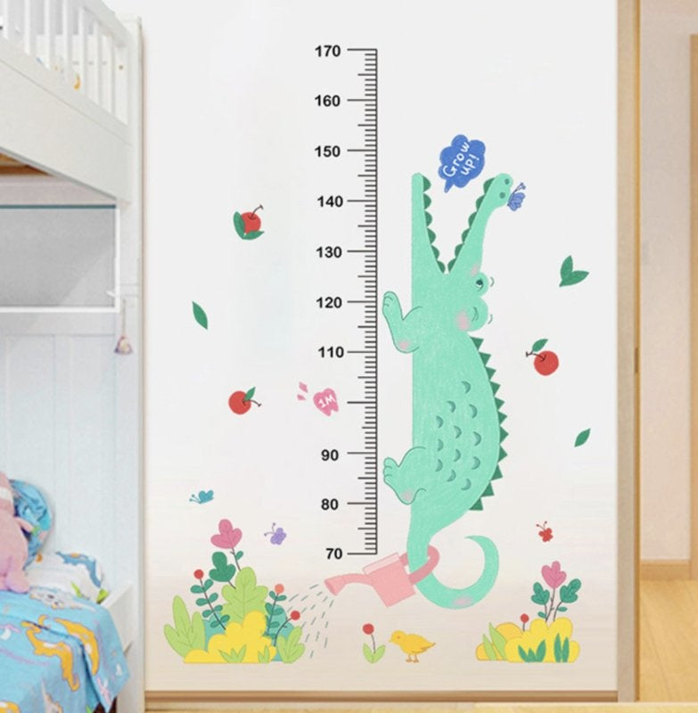 Muursticker krokodil groeimeter - hoogtemeter kinderkamer