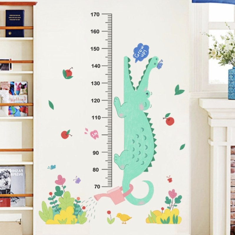 Muursticker krokodil groeimeter - hoogtemeter kinderkamer