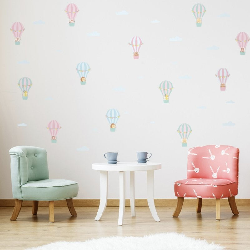 Muursticker luchtballonnen kinderkamer / babykamer