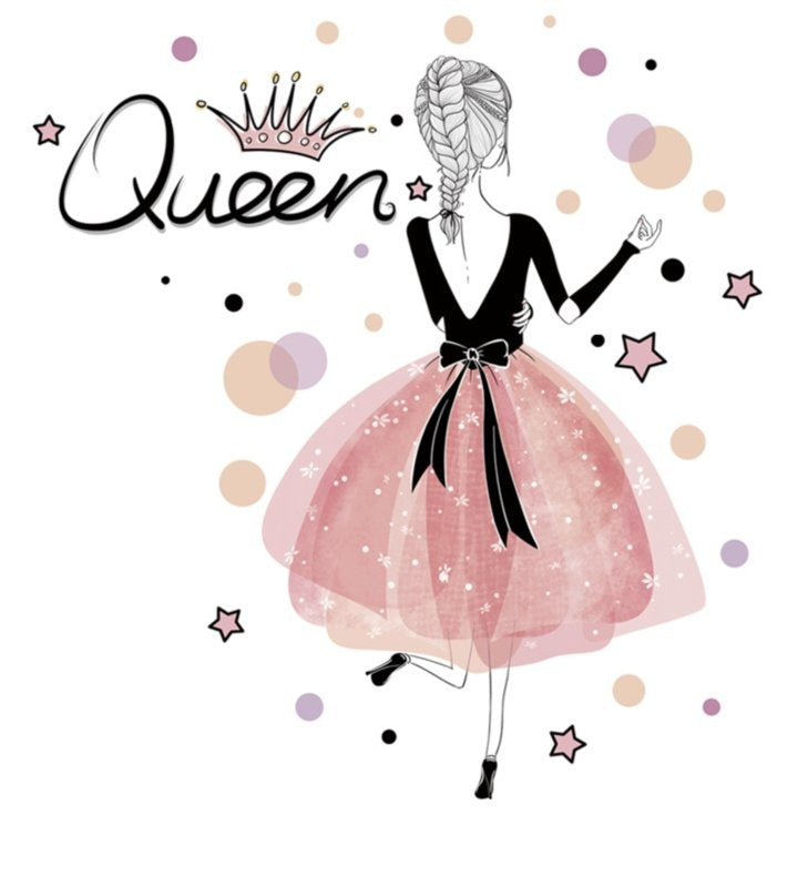 Muursticker meisjeskamer prinses roze kinderkamer