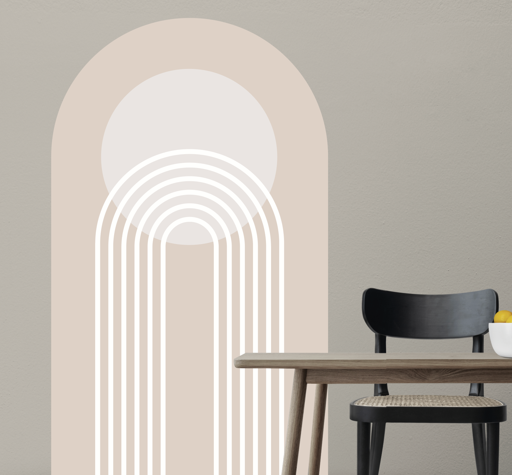 Muursticker minimalistische boho boog