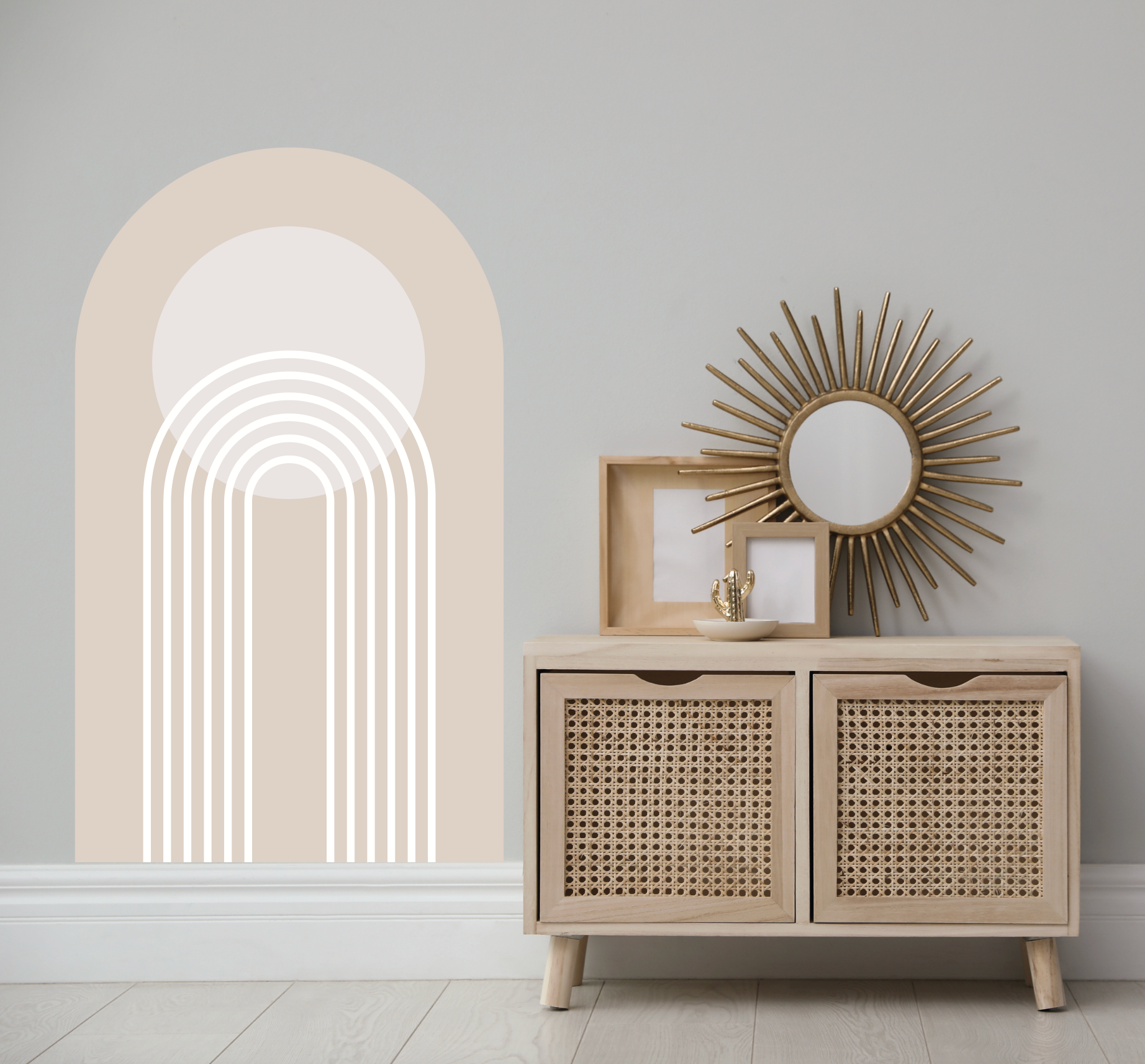 Muursticker minimalistische boho boog