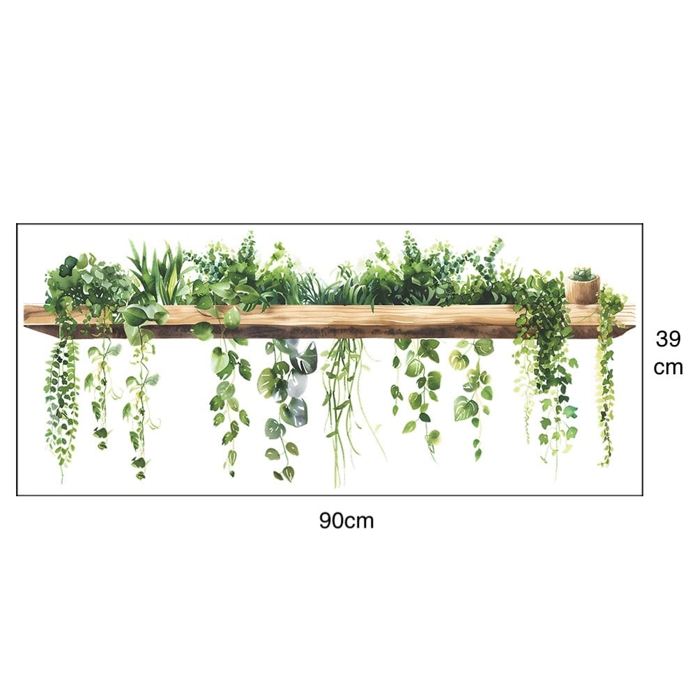 Muursticker planten groen zelfklevend 90cm