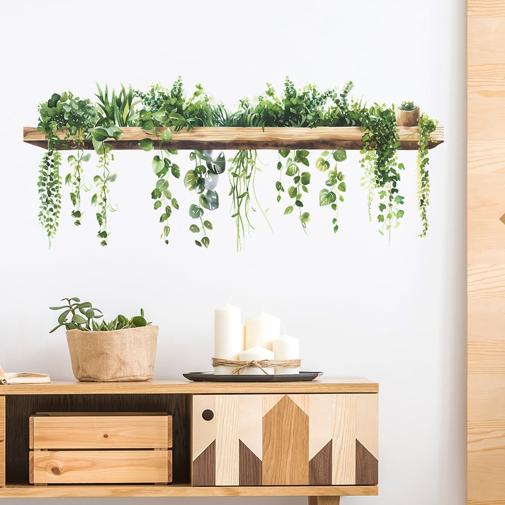Muursticker planten groen zelfklevend 90cm