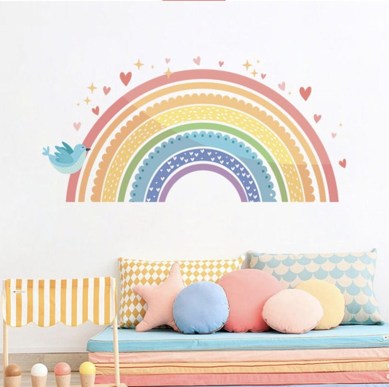 Muursticker regenboog kinderkamer
