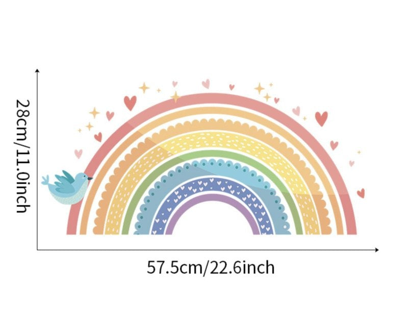Muursticker regenboog kinderkamer