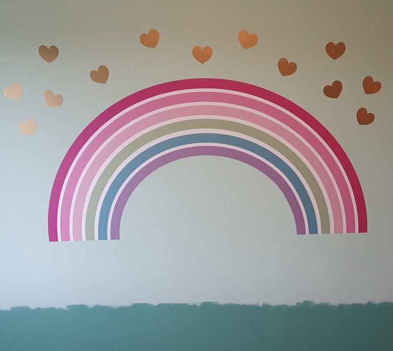Muursticker regenboog kinderkamer