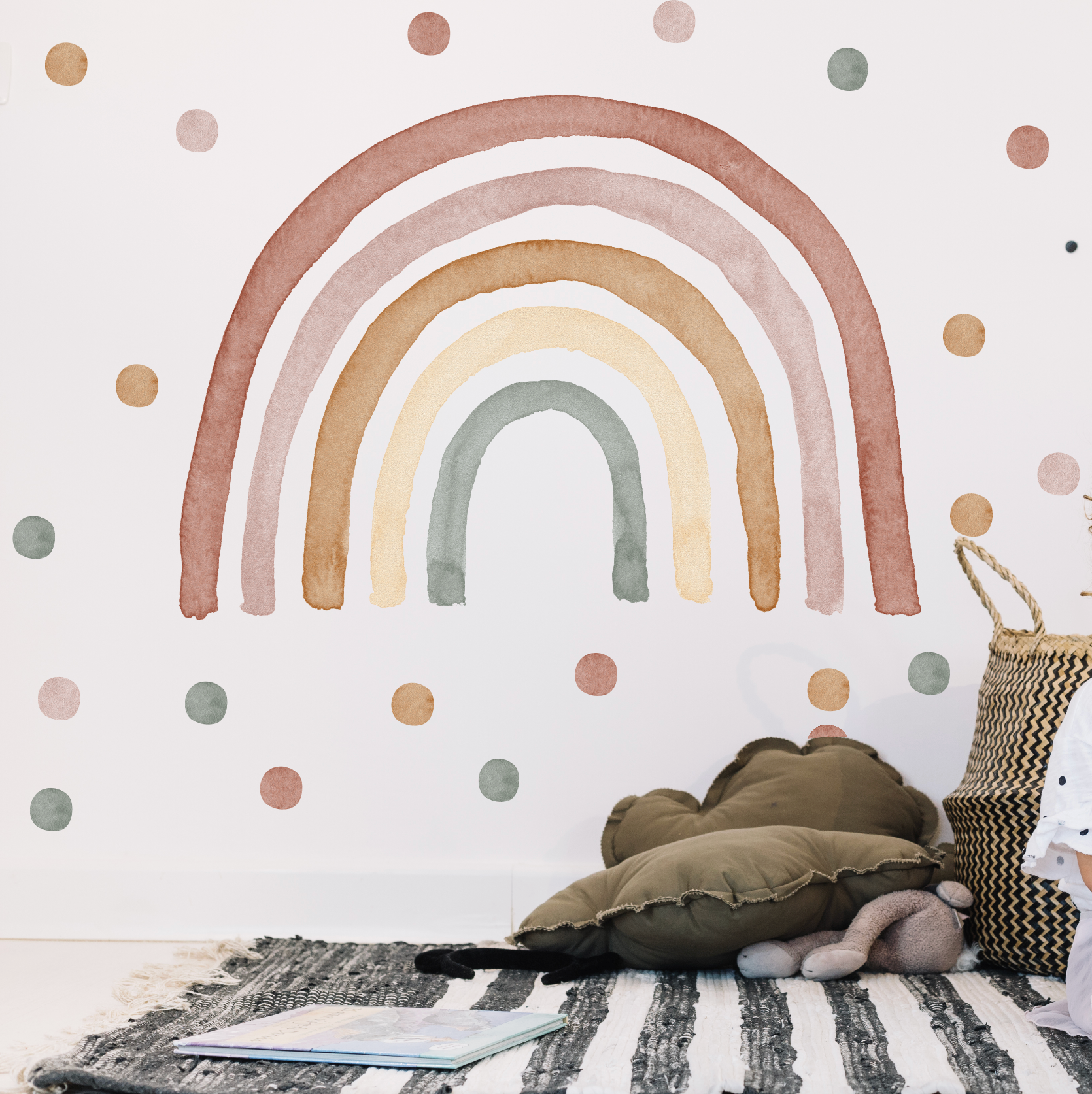Regenboog pastel roest kleuren